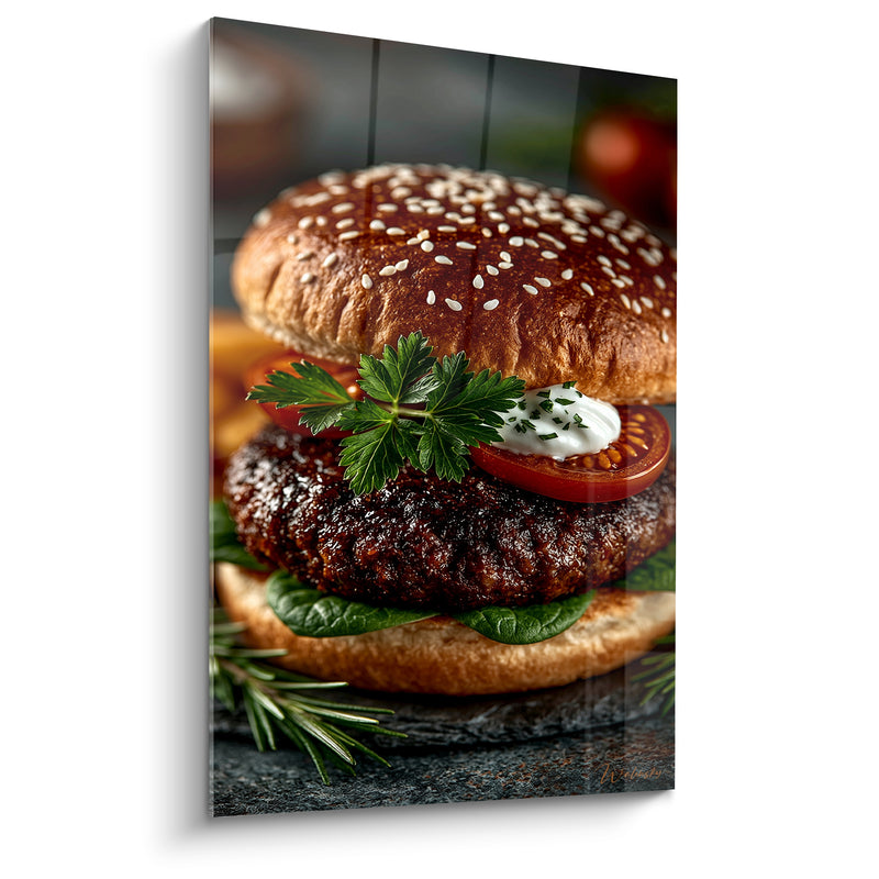 Tableau Doré et brun au persil frisé - Brin de romarin - Edition Burger