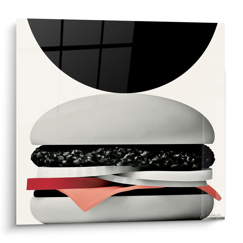 Tableau Burger blanc et noir graphique - Appétit moderne - Edition Burger