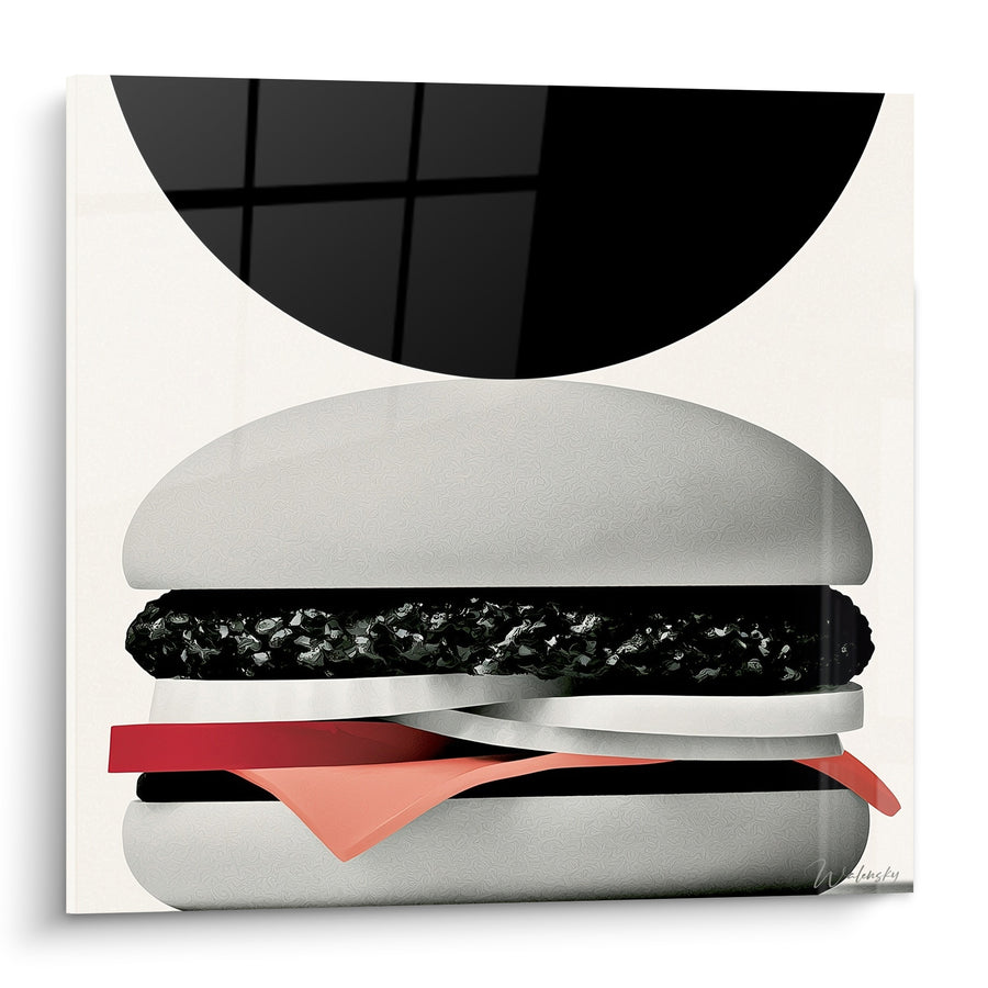 Tableau Burger blanc et noir graphique - Appétit moderne - Edition Burger