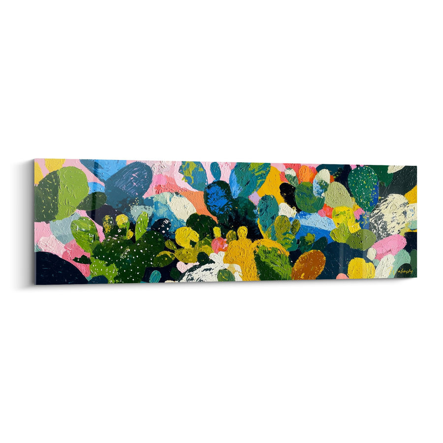 Tableau Cactus Colorés Abstraits - Jardin Éclatant - Edition Cubisme
