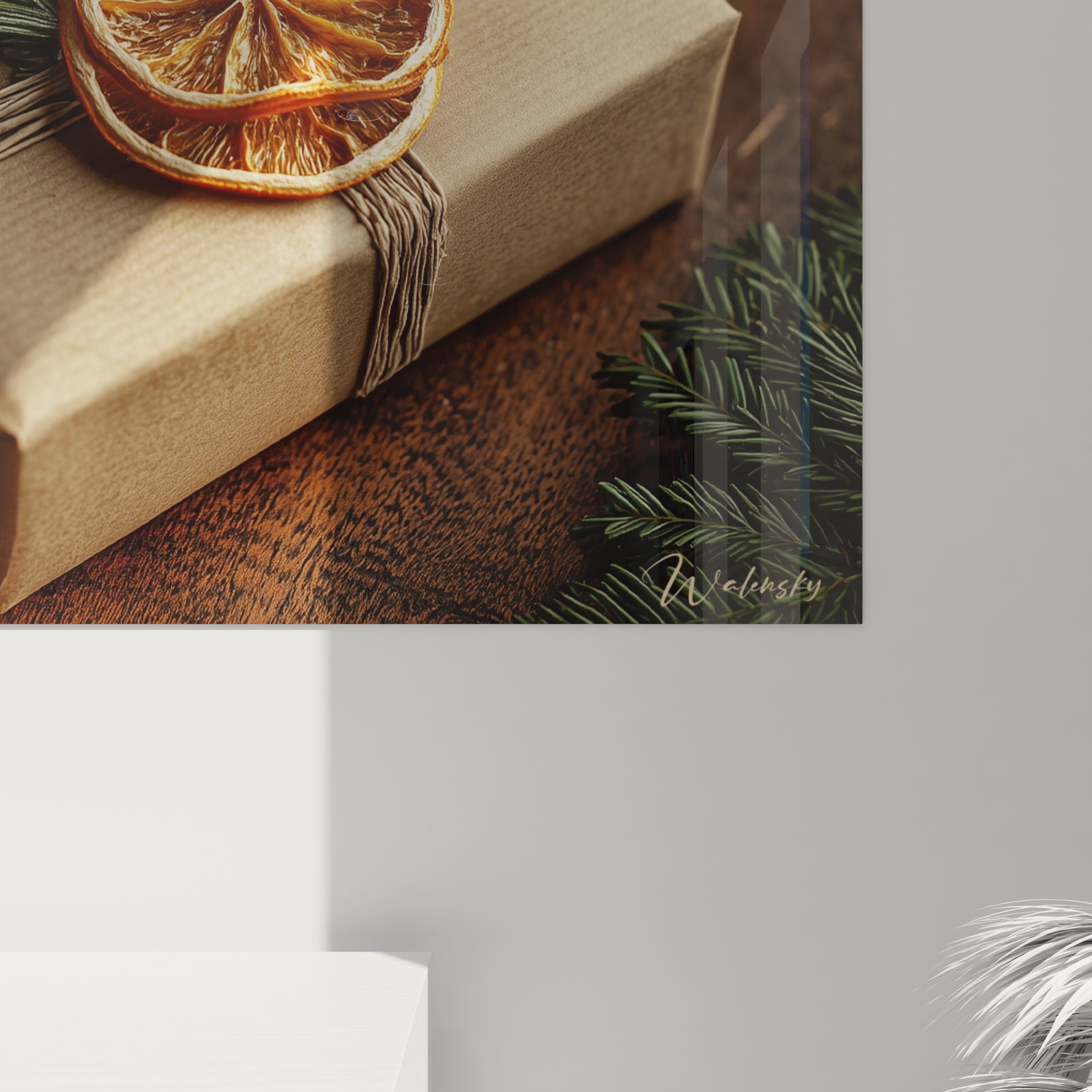 Tableau mural Walensky décoratif avec des oranges séchées, parfait comme tableau cadeau Noël