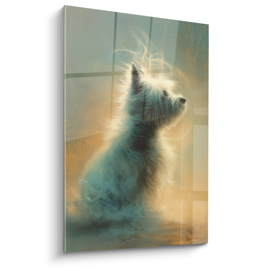Tableau Chien Artistique aux Tonalités Douces - Portrait Lumineux - Edition Cairn Terrier