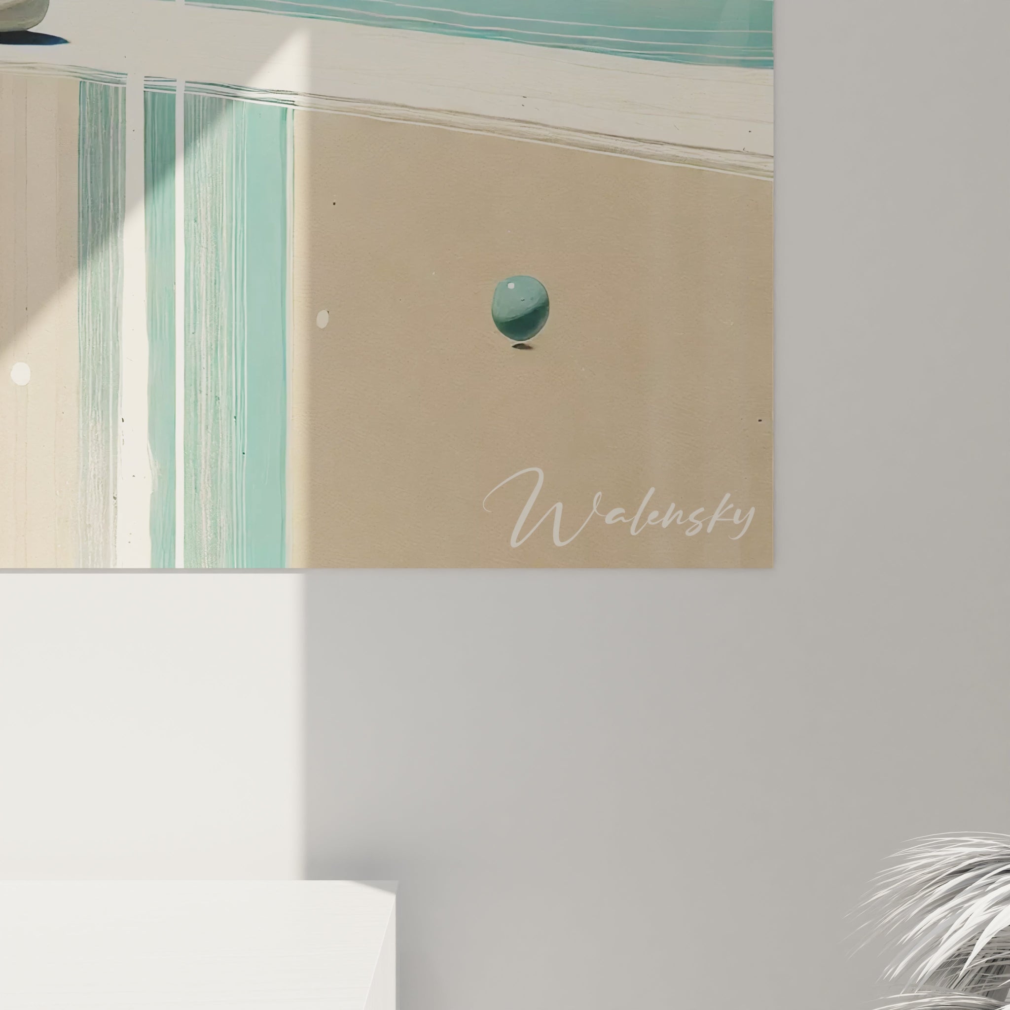 vue rapprochée du tableau zen révélant ses dégradés subtils et textures délicates les sphères colorées vibrent sur le fond apaisant offrant un équilibre visuel idéal pour capturer l essence du calme intérieur

