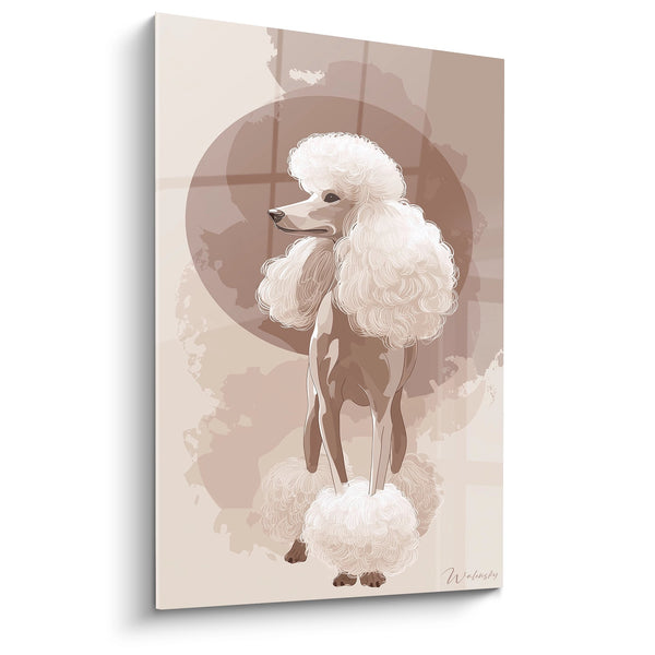 Quadro Barboncino Bianco Toni Polverosi - Eleganza Ovattata - Edizione Barboncino