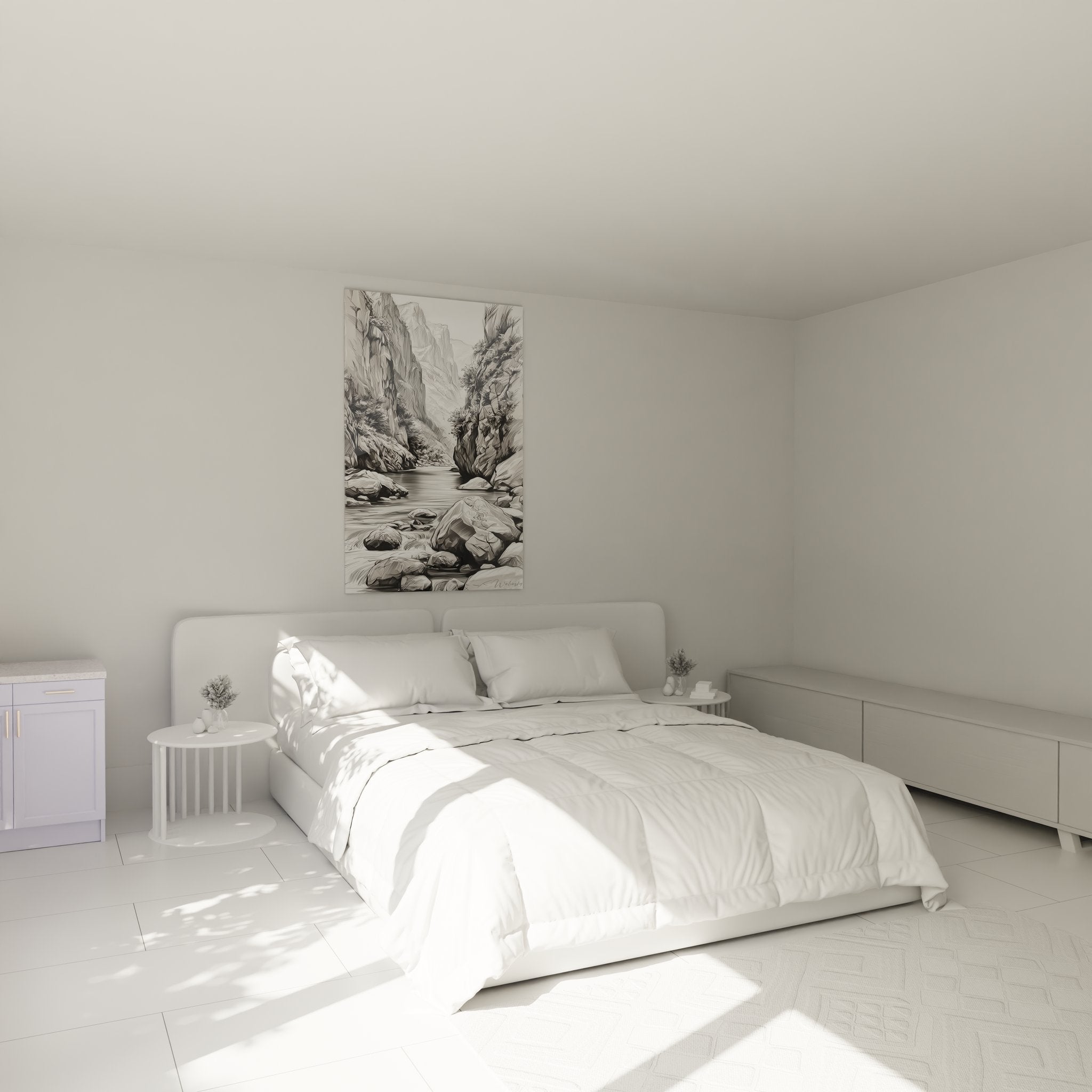 Tableau canyon naturel en décoration chambre ambiance zen avec gorges rocheuses apaisantes
