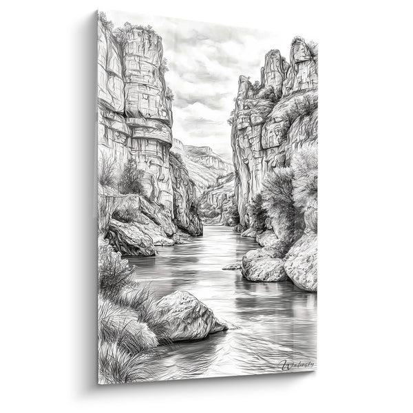 Tableau canyon rocheuses - Sérénité des gorges - édition Gorges et canyons
