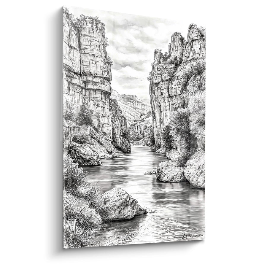Tableau canyon rocheuses - Sérénité des gorges - édition Gorges et canyons