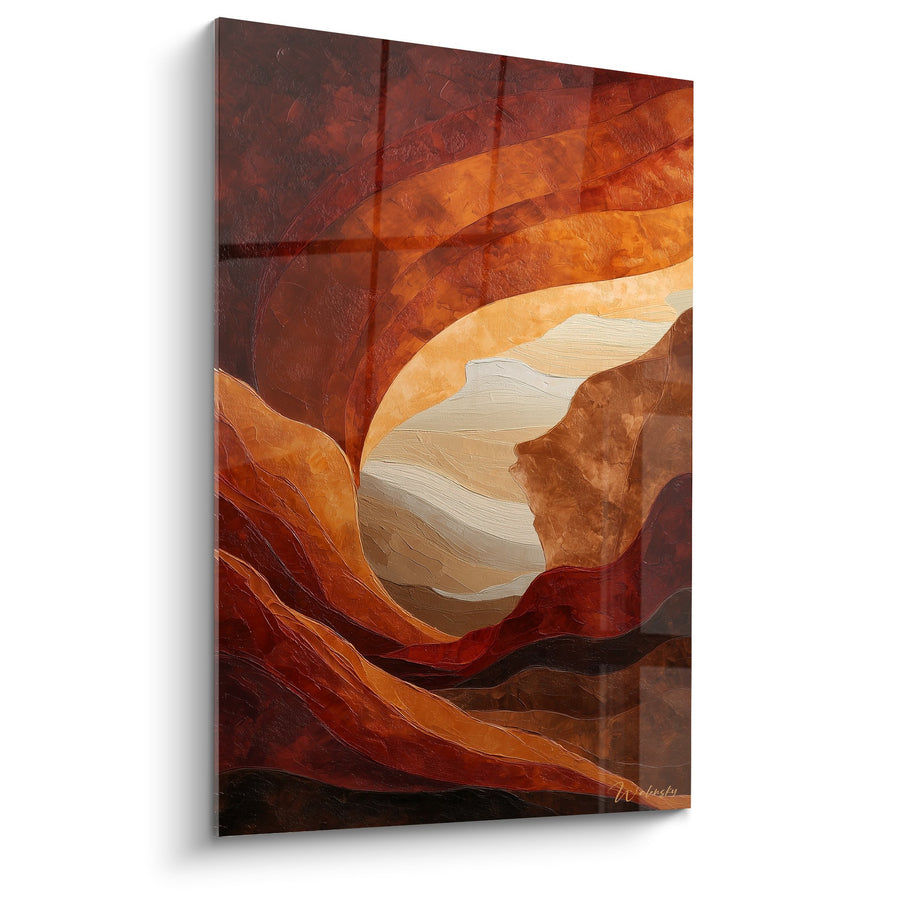 Tableau formations rocheuses aux teintes rouge orangé et beige - Canyon terrestre - Edition Feng shui Centre Terre
