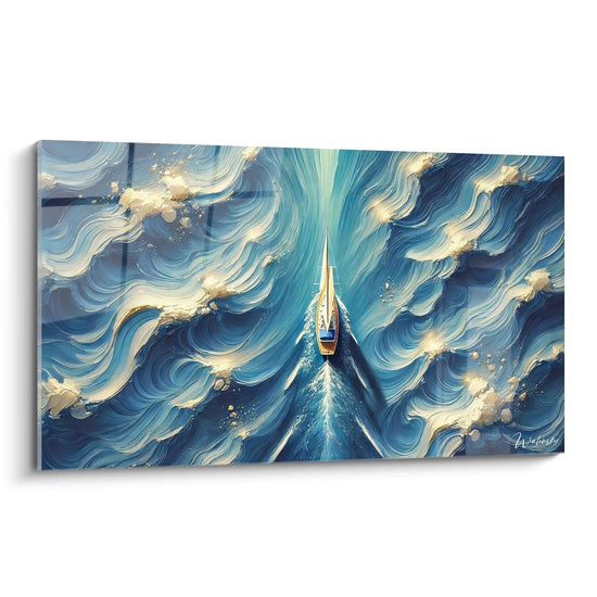 Schilderij Koers naar de Horizon - Editie Oceaanlandschap