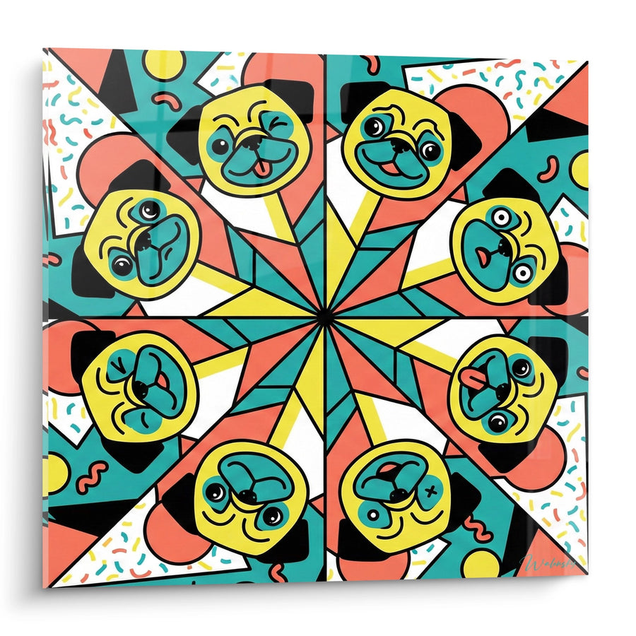 Tableau Carlins Kaléidoscopique Multicolore - Explosion Géométrique - Edition Carlin