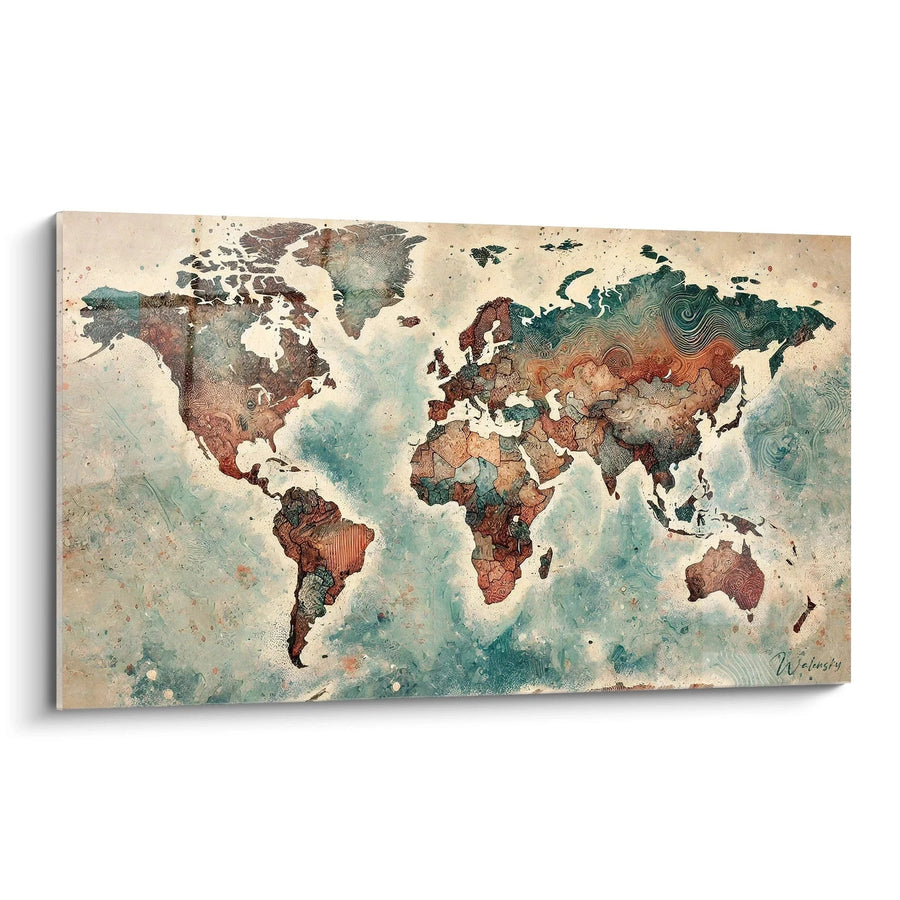 Cuadro Mapa del Mundo N°5 - Edición Mapa del Mundo