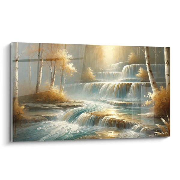Cuadro Cascada Dorada - Edición Cascade Nature
