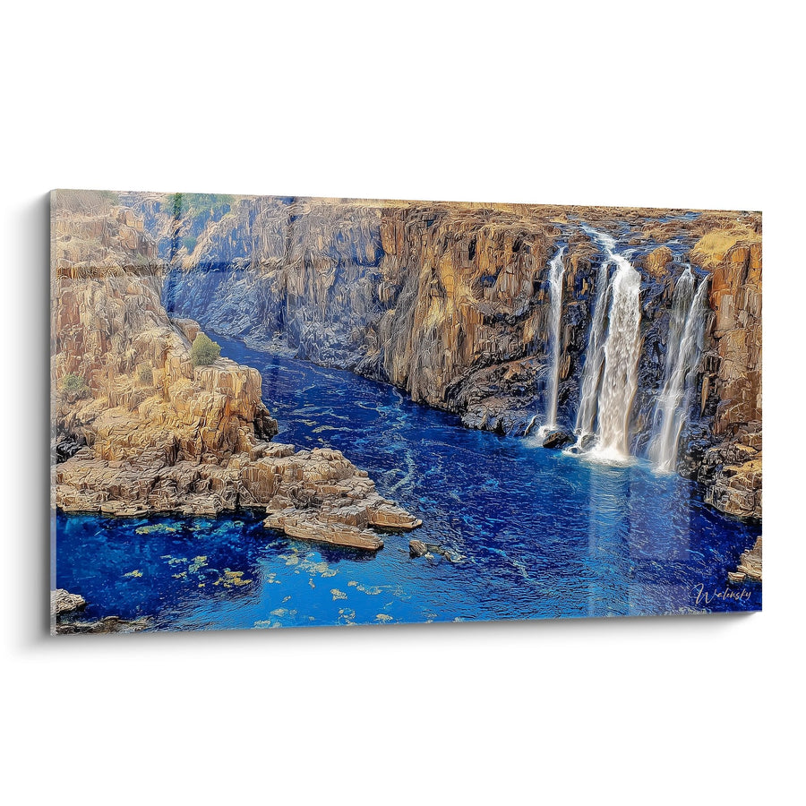 Cuadro cascada majestuosa en garganta rocosa - Cascadas cristalinas - edición cascada