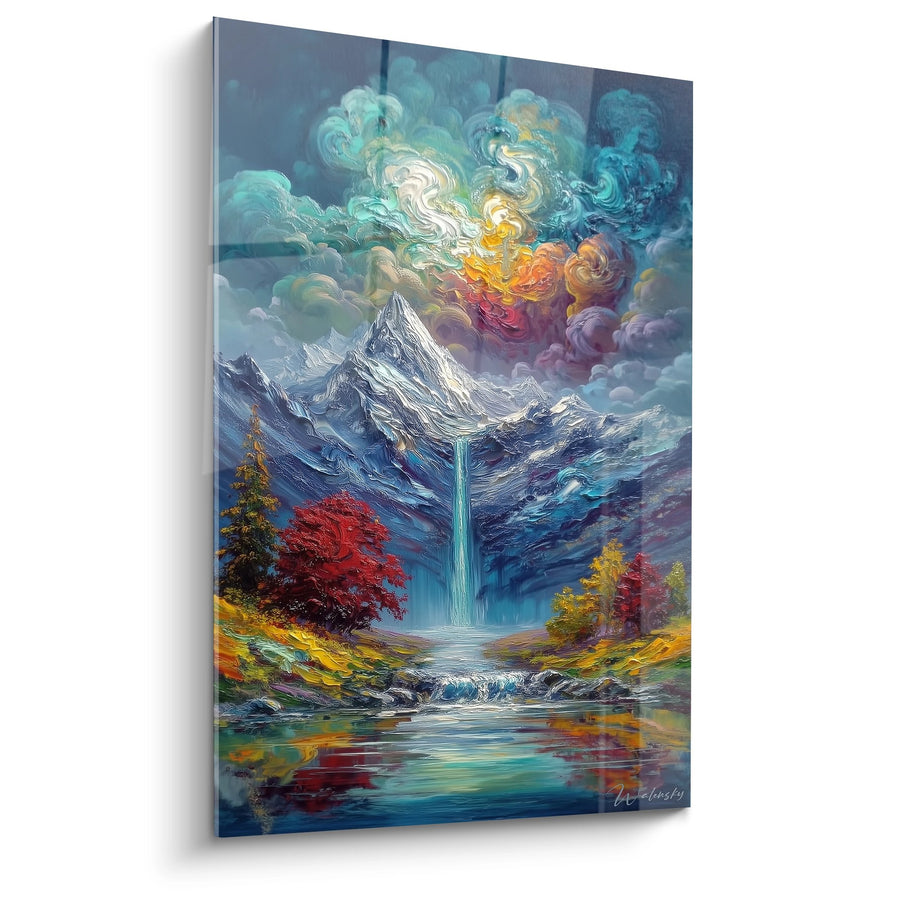 Tableau Cascade Montagne Mystique - Harmonie Céleste - édition Montagne