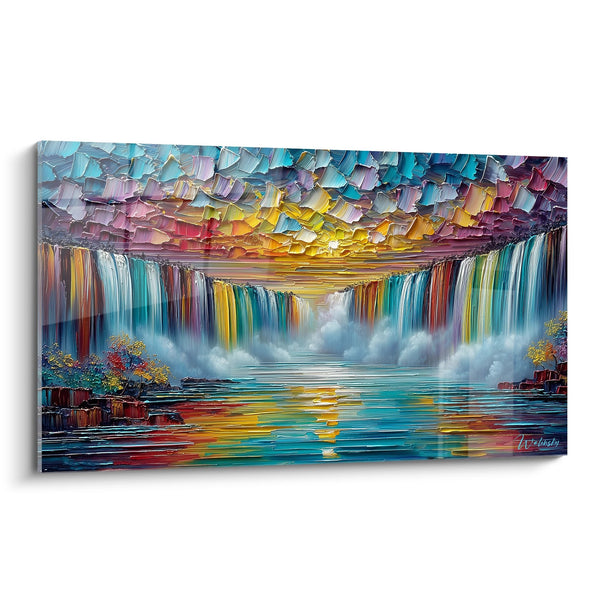 Cascata multicolore impressionista di Tableau - Sinfonia d'acqua - edizione cascata