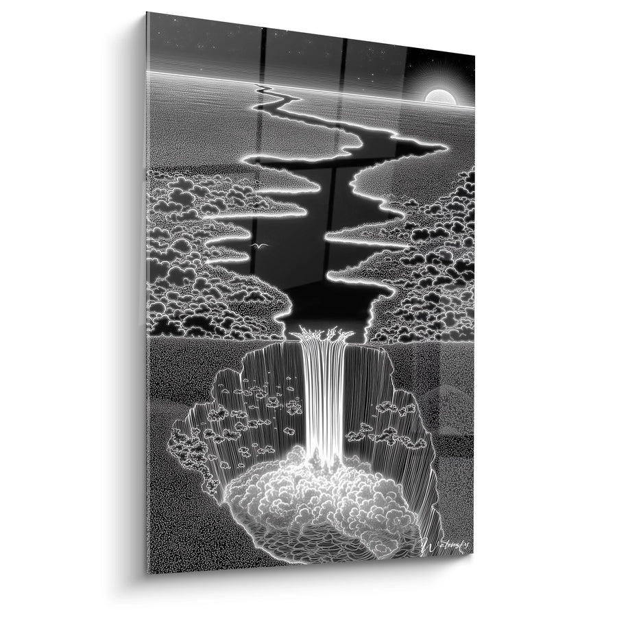 Cuadro cascada en espiral - Remolino Celeste - edición cascada