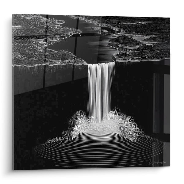 Cascata stilizzata di Tableau - Cascata minimalista - edizione cascata