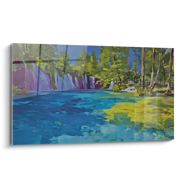 Cuadro cascada tropical - Oasis azul - edición cascada