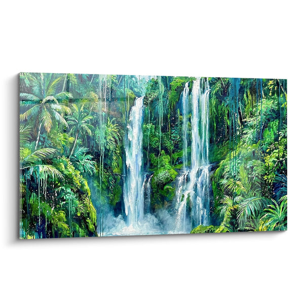 Tabel Cascade Tropische met Turquoise en Smaragd Tinten - Aquatische Serene - Editie Bali