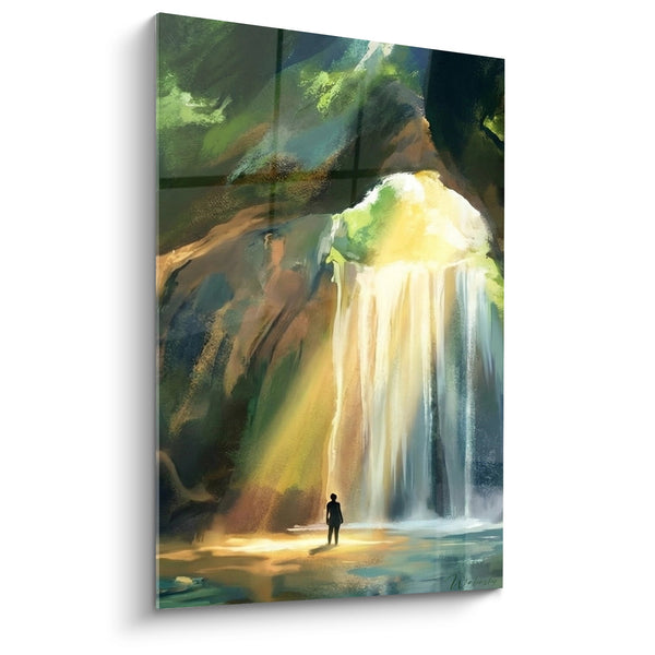 Tabel Cascade Tropische met Groen- en Goudtinten en Silhouet - Balinese Serenity - Editie Bali