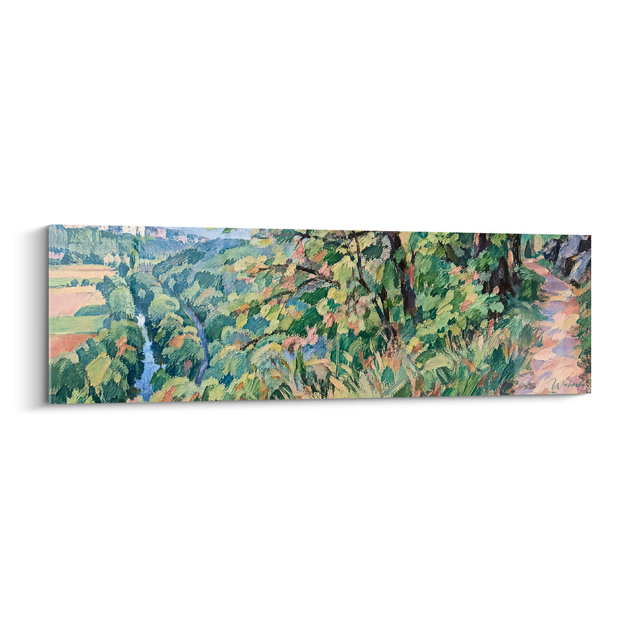 Tableau Vallée du Célé sentier vert et ocre - Chemin de traverse - Edition Célé Occitanie France