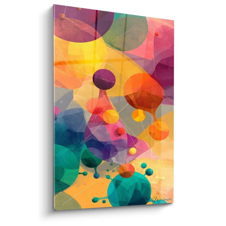 Tableau cercles colorés translucides - Symphonie géométrique - édition géométrique abstrait