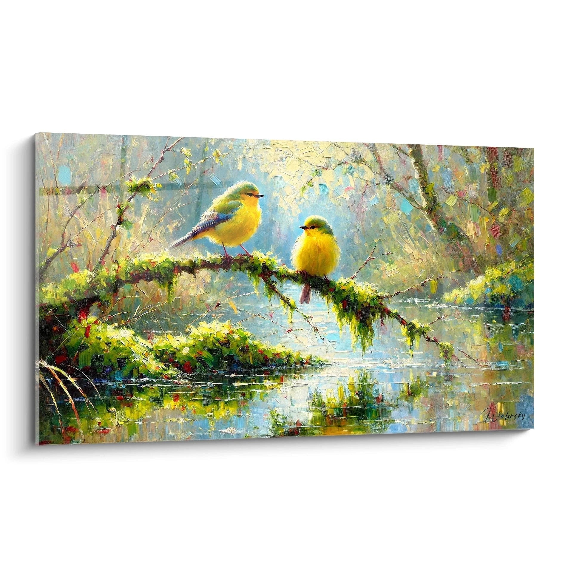 Tableau Chant du Matin - Edition Oiseaux Animaux - Walensky