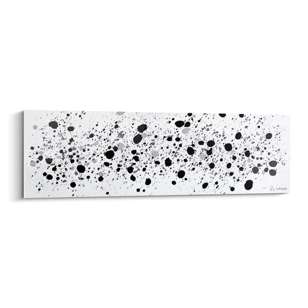 Tableau Chaos Énergie Libérée Noir - édition tacheté noir et blanc