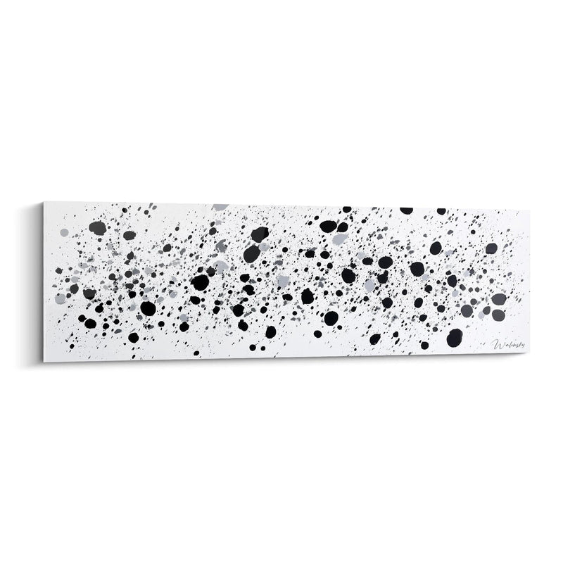 Tableau Chaos Énergie Libérée Noir - édition tacheté noir et blanc