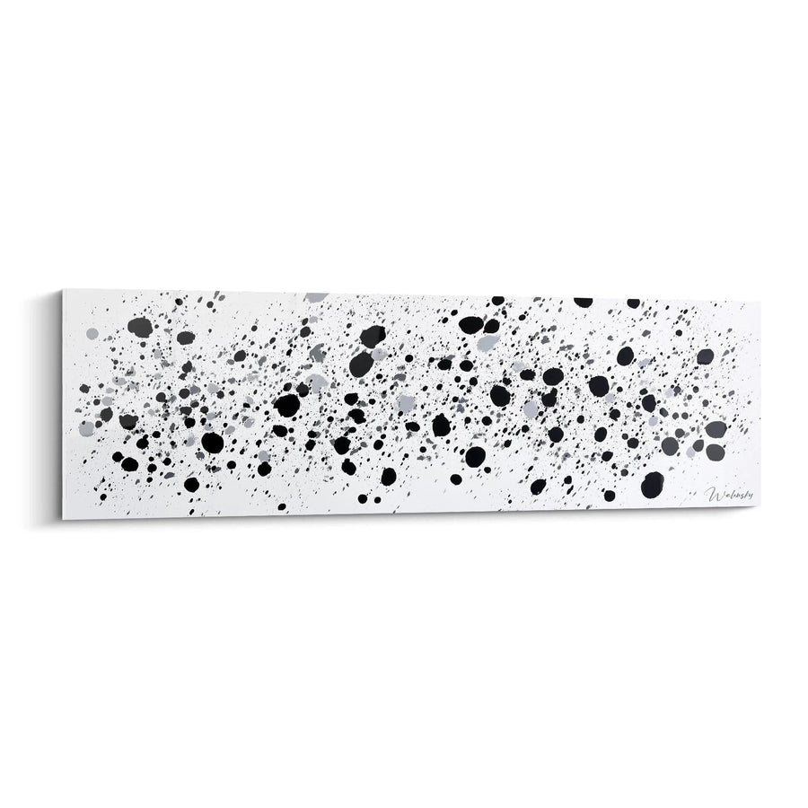 Tableau Chaos Énergie Libérée Noir - édition tacheté noir et blanc