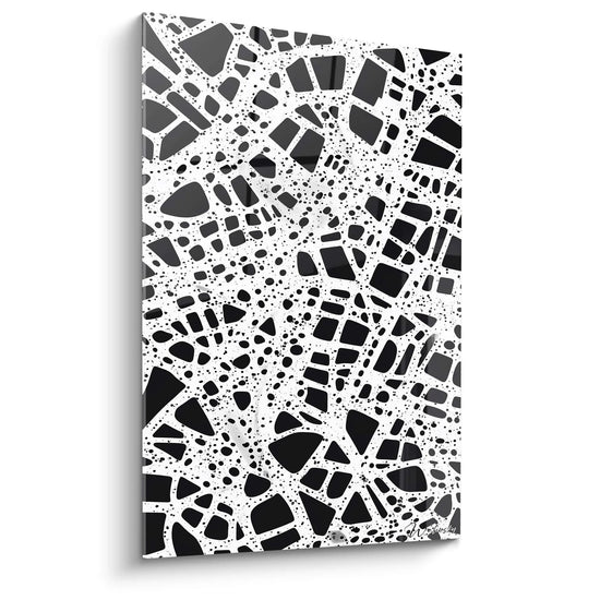 Tableau Chaos Urbain Dispersé - édition tachetée noir et blanc