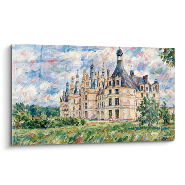 Tableau Château aux tourelles ardoise et pierre blonde - Flânerie royale - Edition Château de Chambord Centre-Val de Loire  France
