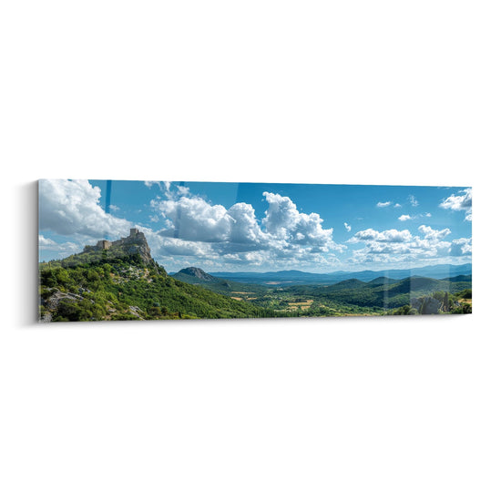 Gemälde Schloss in Bergtal - Bergpanorama - Landausgabe
