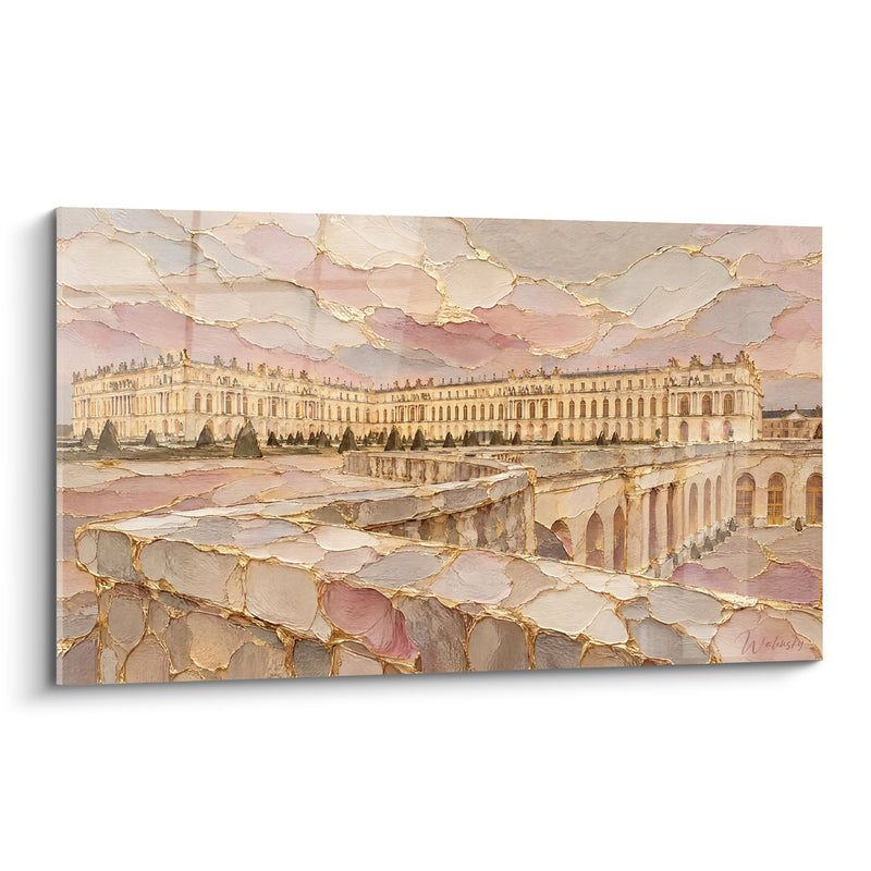 Quadro Palazzo dorato con nuvole rosate - Sogno regale - Edizione Reggia di Versailles Île-de-France Francia