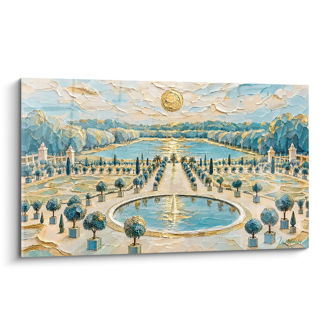 Tableau Jardins dorés aux bassins bleu turquoise - Promenade royale dorée - Edition Château de Versailles  Île-de-France  France