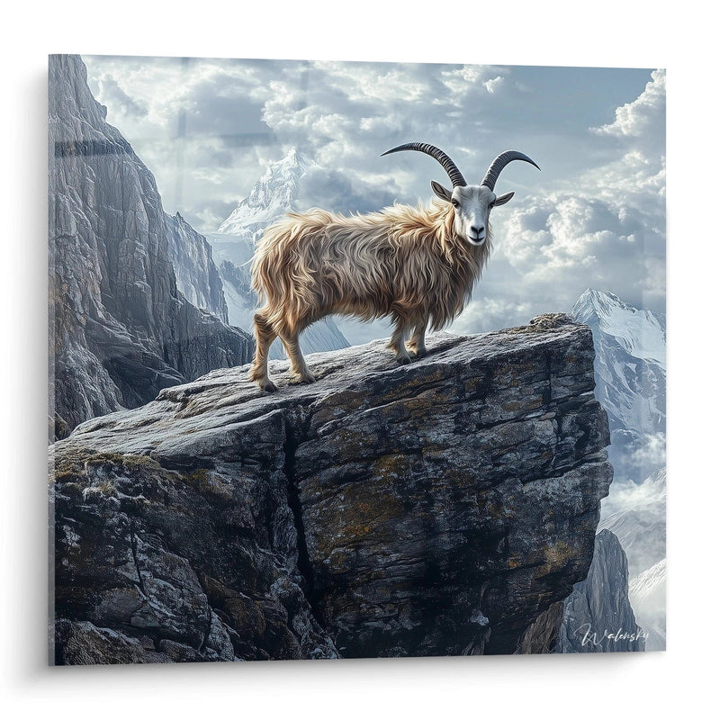 Mountain Goat Queen of the Peaks Wall Art - Mountain Goat Edition