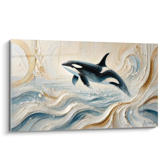 Schilderij Marinechoreografie - Orka Dieren Editie