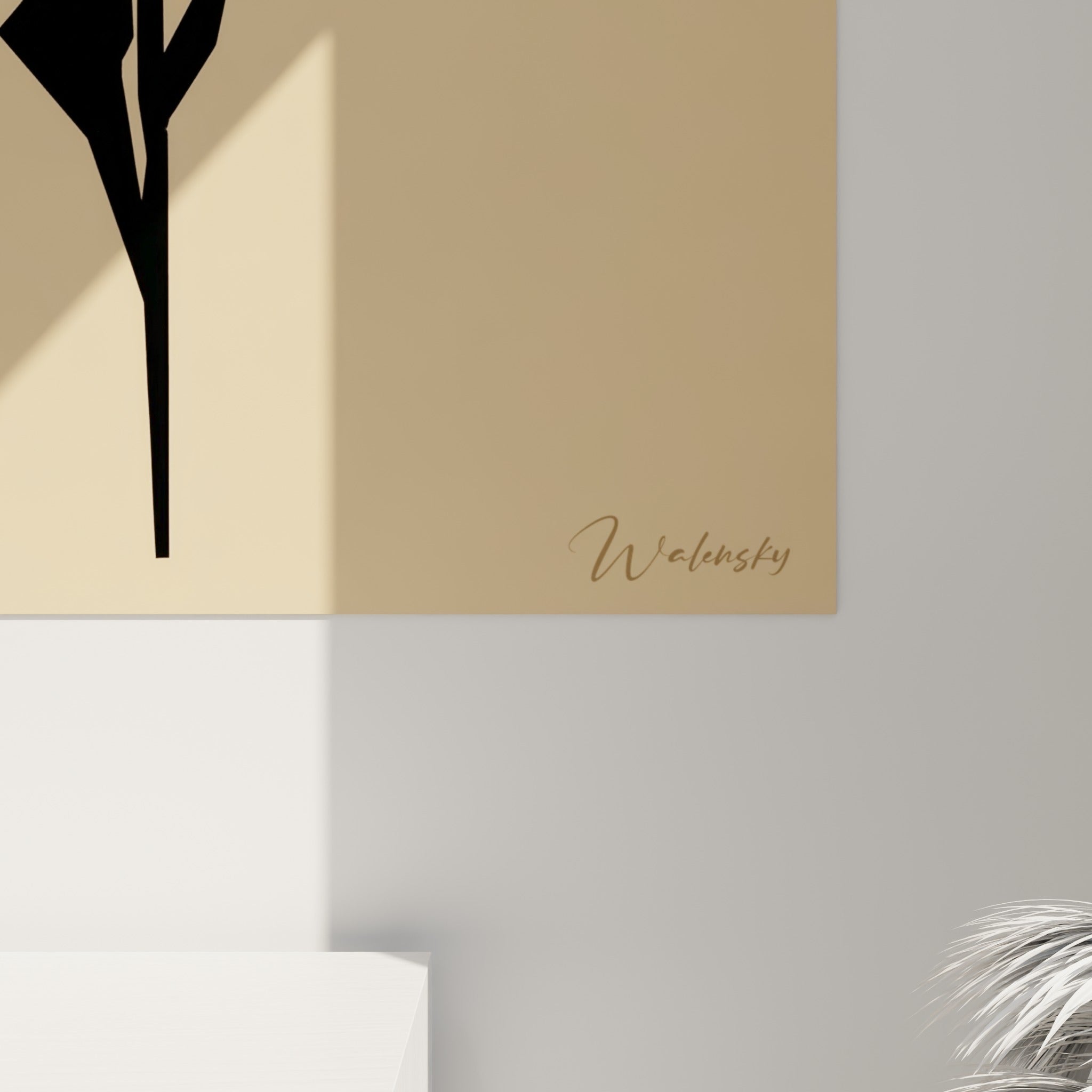 Grain et facettes du chrysanthème blanc révélant les contrastes noir et beige de près