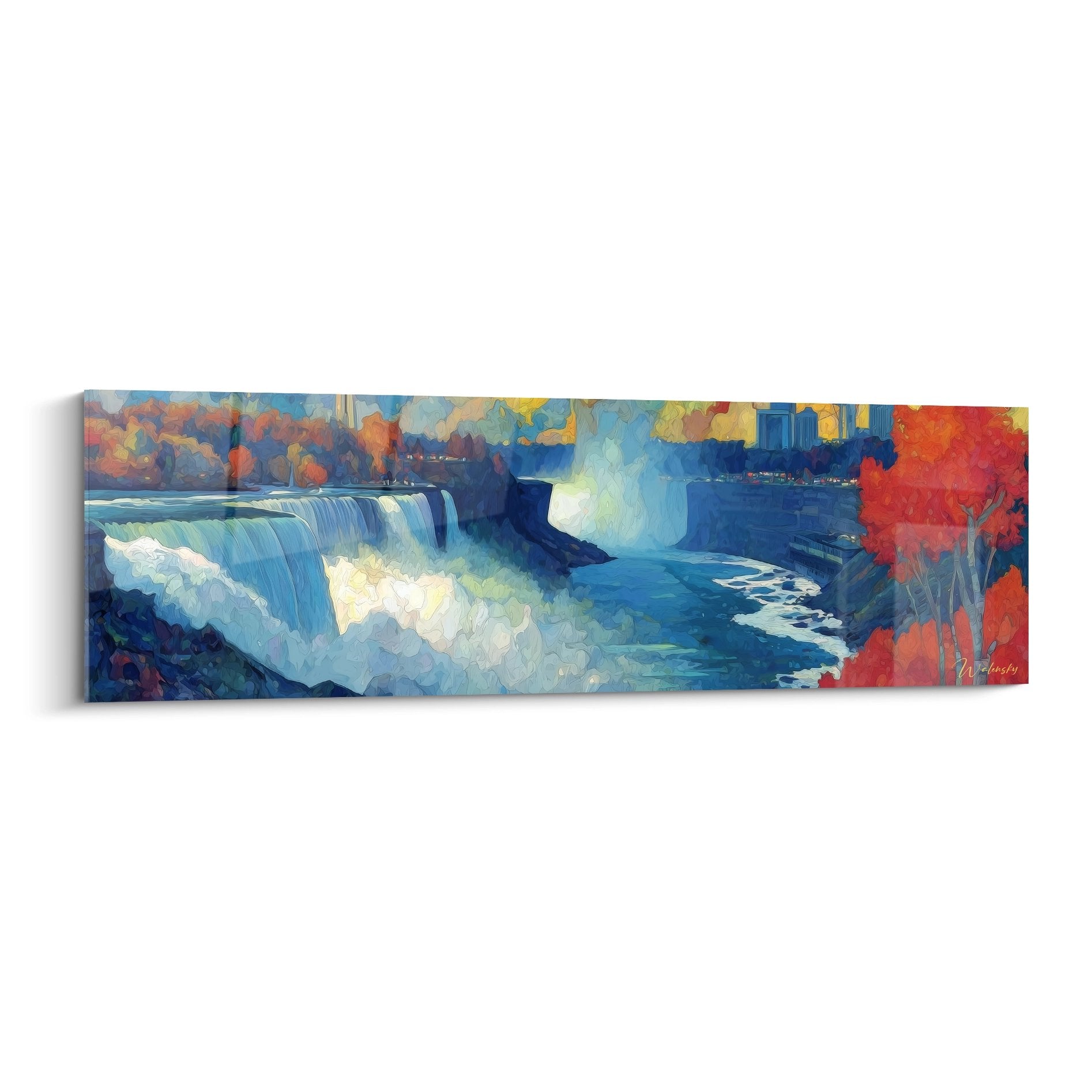Tableau mural chutes du Niagara automne avec feuillages colorés et cascade majestueuse