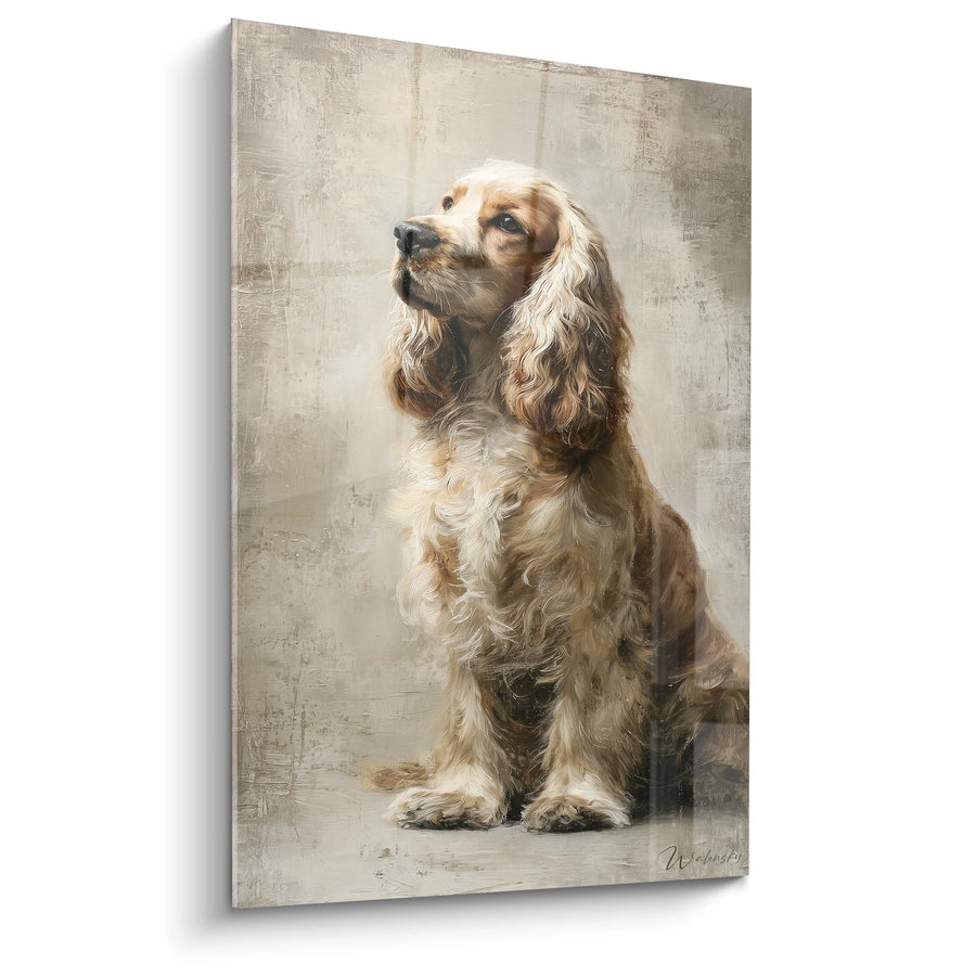 Tableau Cocker Épagneul au Regard Contemplatif - Portrait Canin Élégant - Edition Cocker Américain