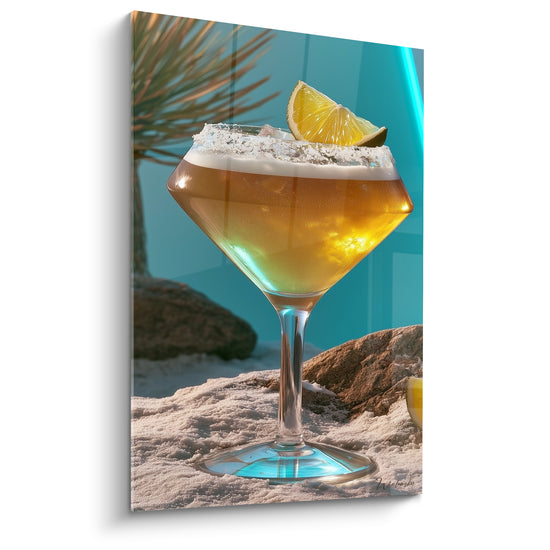 Golden Cut with Salt and Lemon Artwork - Tropical Escape - Cocktail Edition