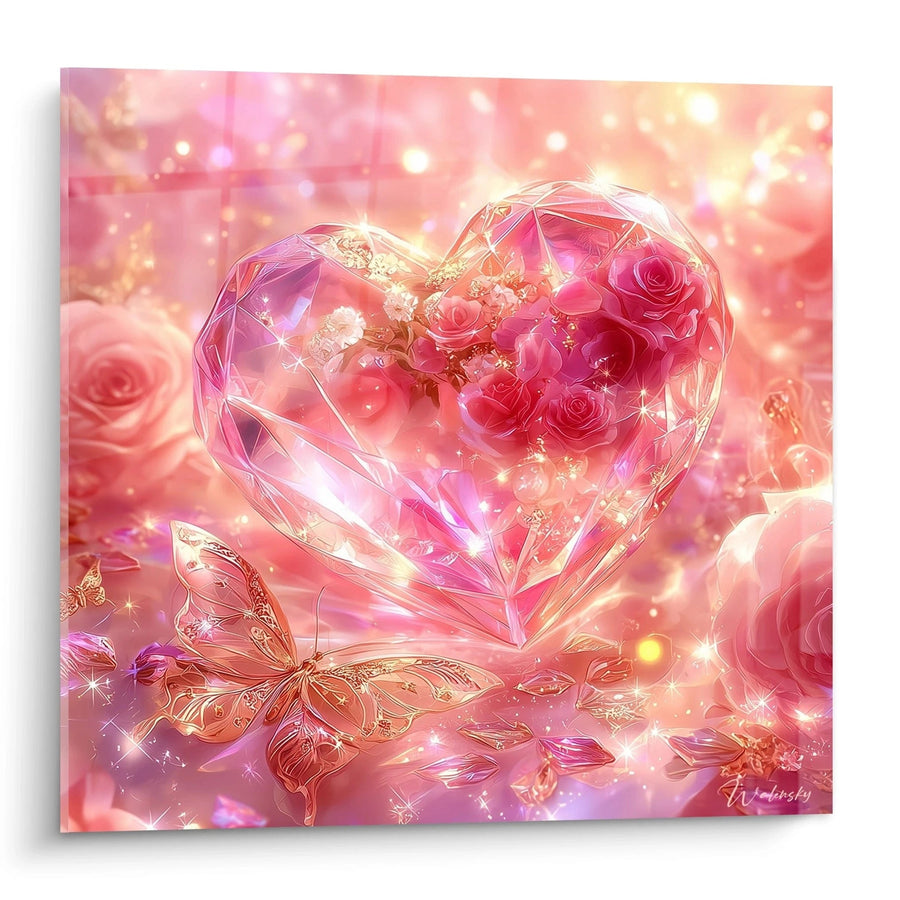 Tableau Cœur Cristal des Sentiments Purs - édition saint valentin