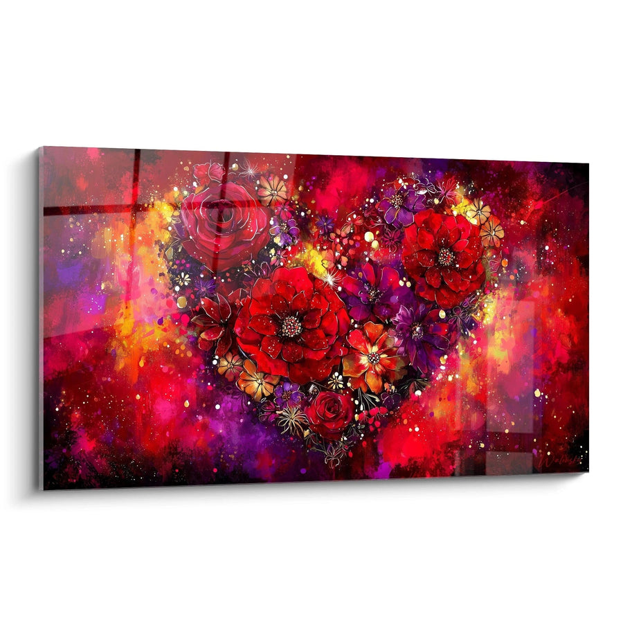 Tableau Cœur Floral Extase Florale - édition saint valentin