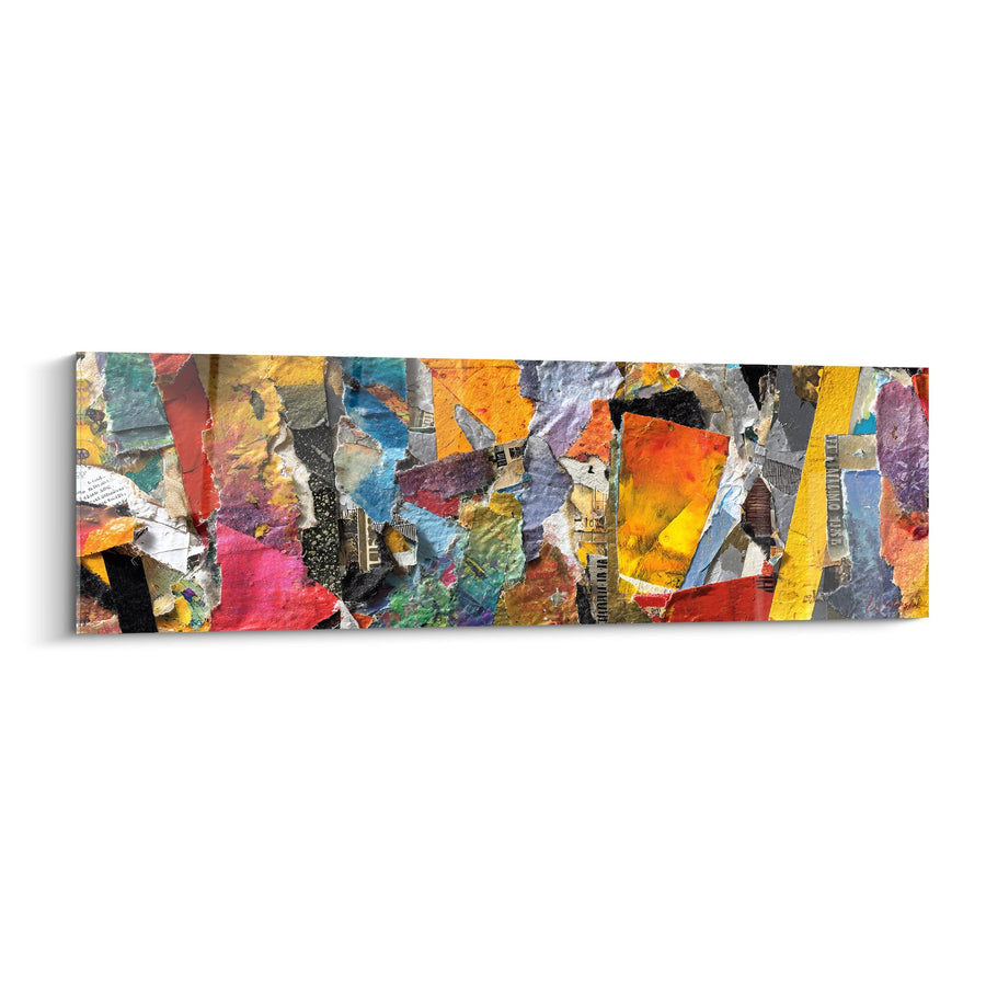 Veelkleurig abstract schilderij - Fragmenten van Bewustzijn - collage-editie