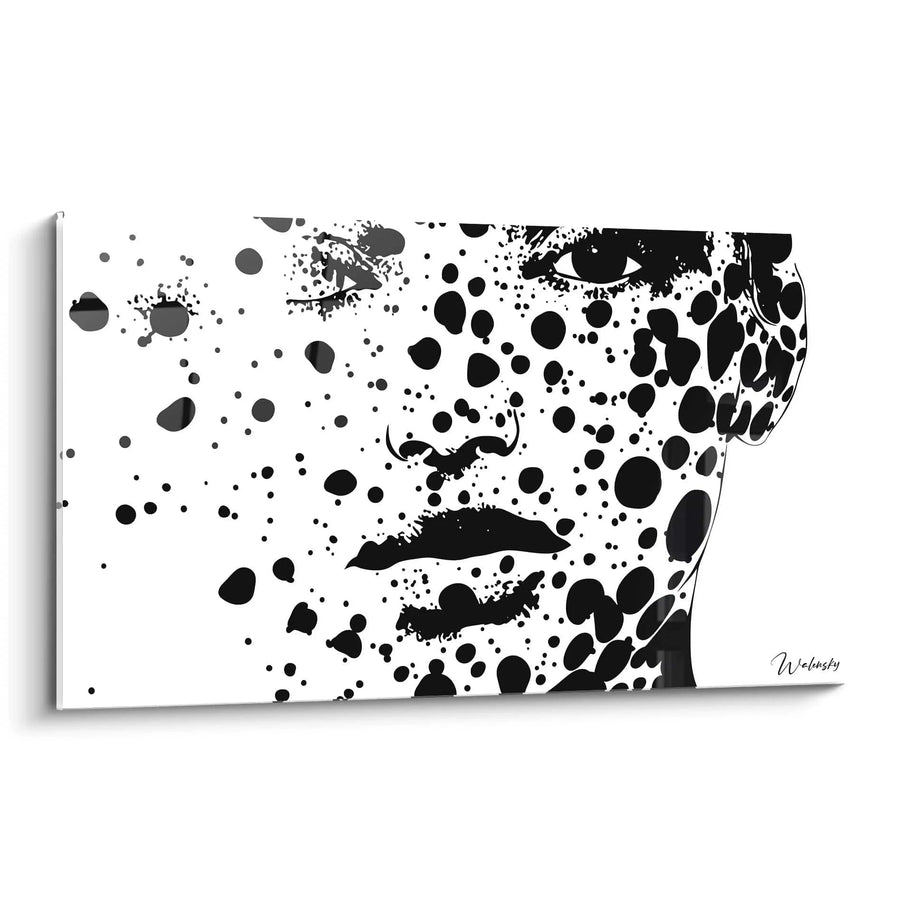 Tableau Constellation Humaine - édition visage noir et blanc