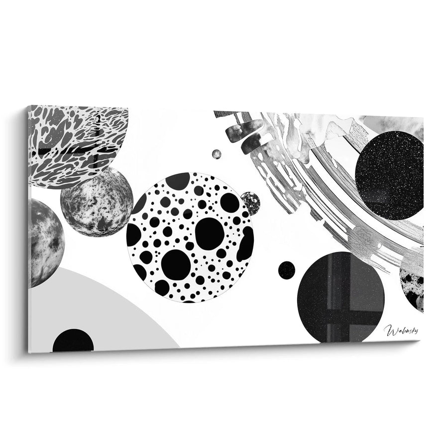 Tableau Constellations Organiques - édition tacheté noir et blanc