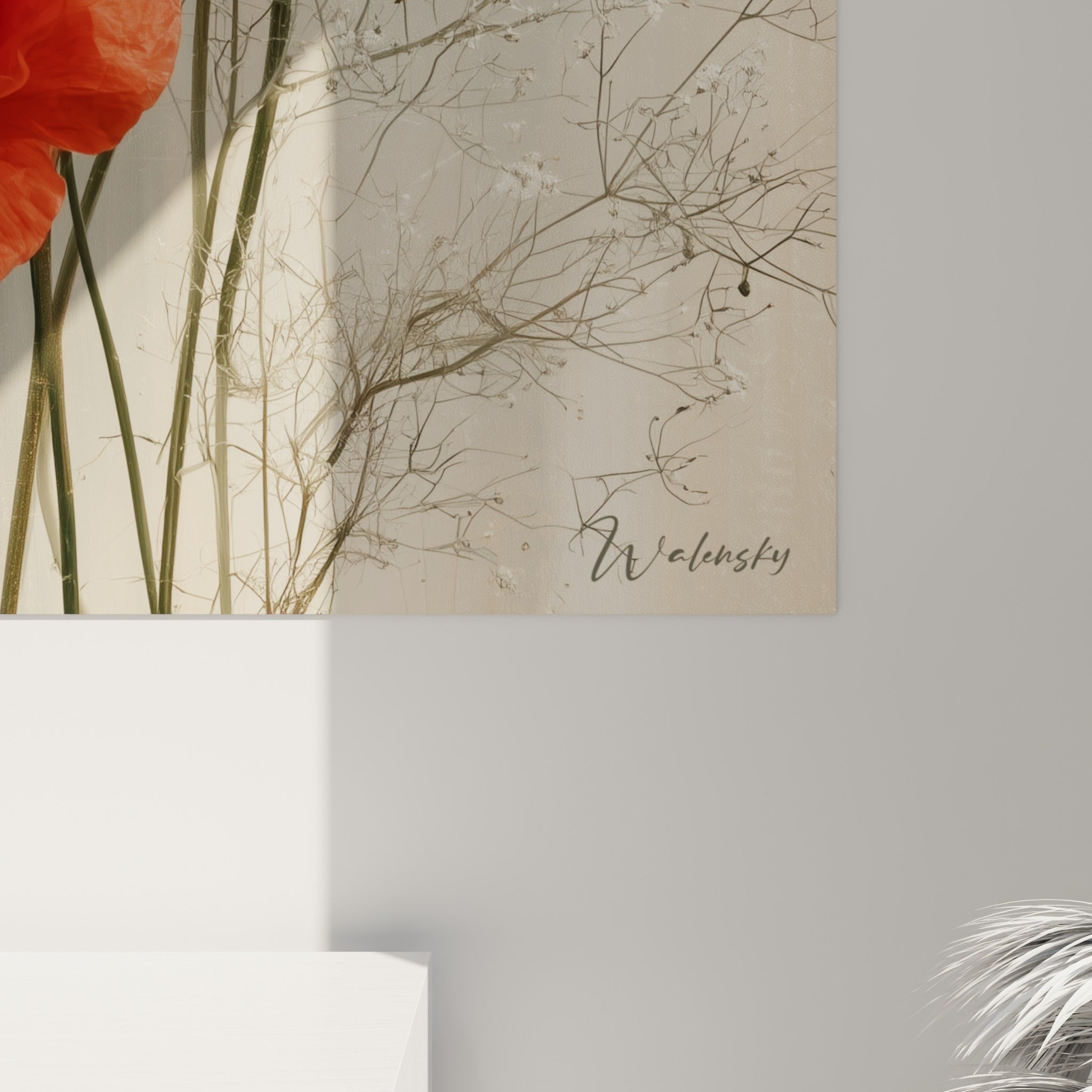Pétales froissés du coquelicot rouge vermillon révélant grain de peinture et empâtements délicats à la matière