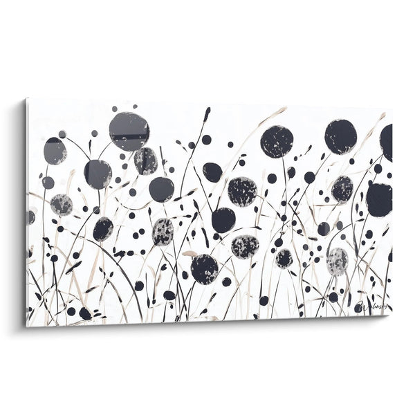 Cuadro Cosmos Vegetal - edición manchada negro y blanco