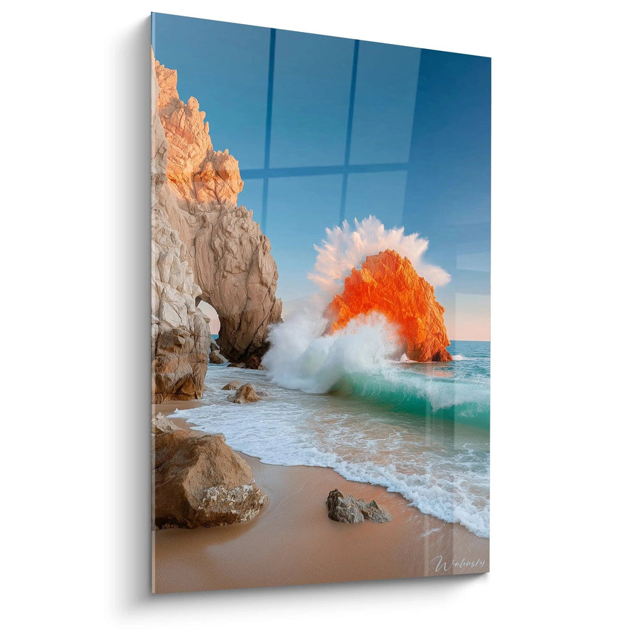Tableau Côte Rocheuse Falaises Orangées - édition été