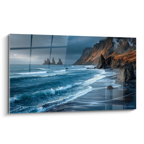Gemälde Wilde Isländische Küste - Reynisfjara und Ihre Felsformationen - Strand-Edition